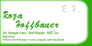 roza hoffbauer business card